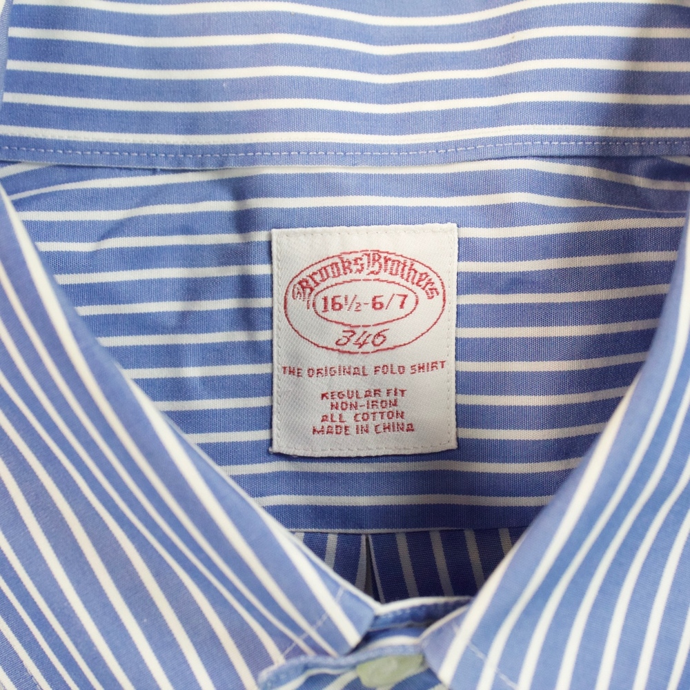 Lot of 2 Brooks Brothers Dress Shirts Sz 16.5 6/7 - Picture 2 of 8